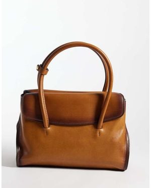 Mango 100% Leren Stadstas - Bruin