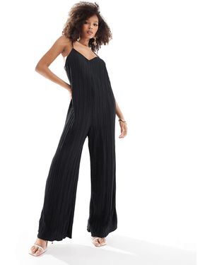 Vero Moda – plissee-jumpsuit - Blau
