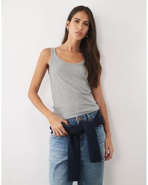 ARKET Jersey Vest Top With Deep Scoop - Blue