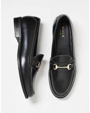Walk London Mocasines Negros Con Bridón Torbole De