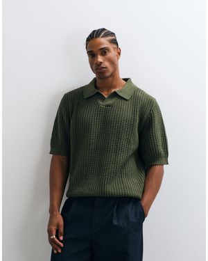 HUGO Spero Relaxed Fit Knit Polo - Green