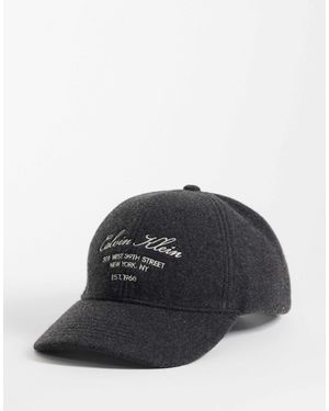 Calvin Klein – kappe aus filz - Schwarz