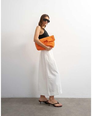 TOPSHOP Pantalones De Corte Culotte Acampanado-Neutro - Blanco