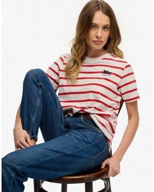 Superdry Heritage Hamptons Stripe T-Shirt - Blue