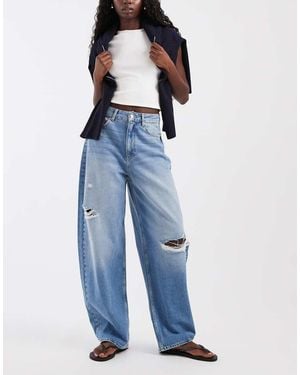 JJXX Sacai baggy Barrel Jeans With Rips - Blue