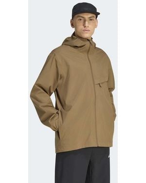 adidas Originals Terrex Multi 2 Layer Climaproof Rain Jacket - Natural