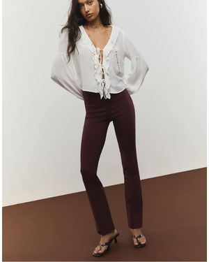 Stradivarius Slim Fit Trousers - Brown