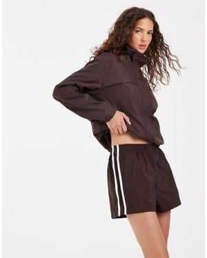 ASOS Techy Side Striped Boxer Shorts - Brown