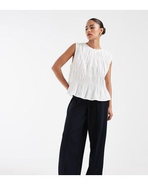 Only Petite Pantaloni A Gamba Larga - Bianco