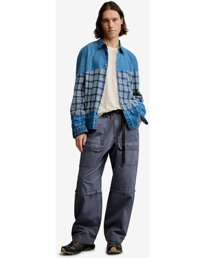 Desigual Long Cotton Trousers - Blue