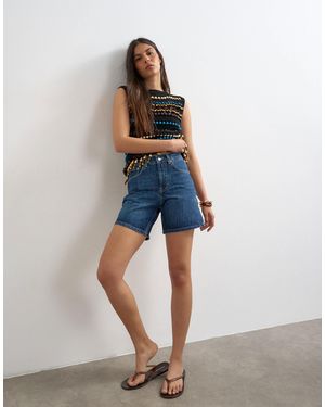 TOPSHOP Denim Editor Short - Blue
