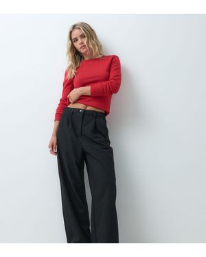 Miss Selfridge Pantalón De Sastre De Pernera Ancha En - Rojo