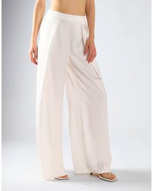 NARRATED Wide-Leg Trousers - White