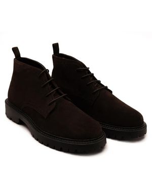 OFF THE HOOK Axel Suede Chukka Ankle Lace-Up Boots - Black