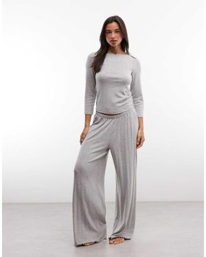 ASOS Pointelle Pyjamaset - Grijs