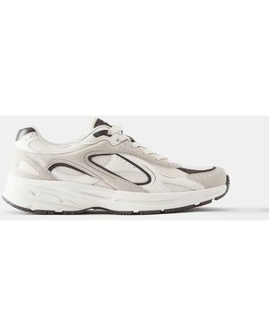 Pull&Bear Sneakers Met Meerdere Inzetstukken - Wit