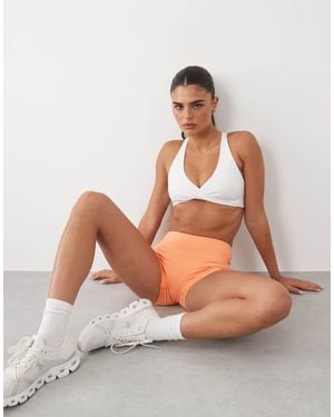4505 Active Light Support Twist Front Sports Bra - White