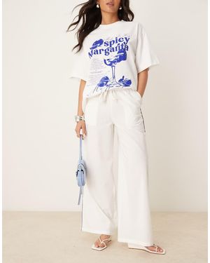 Nobody's Child Reese Wide Leg Trousers - Natural