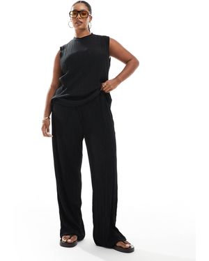 Vero Moda Plisse Trouser Co-ord - Blue