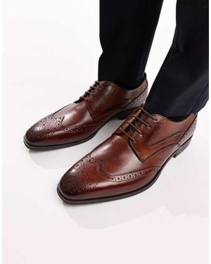 Base London Steeple Brogue Shoe - Brown