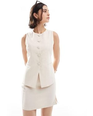 New Look Gilet Taglio Lungo - Bianco