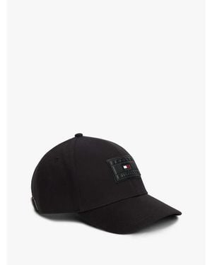 Tommy Hilfiger Hilfiger Flag Patch Gabardine Baseball Cap - Black