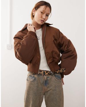 Weekday – irma – wattierte jacke - Braun