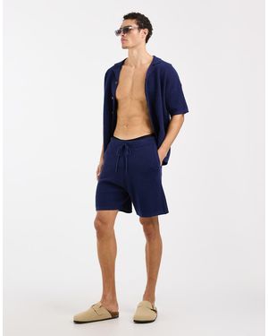 ASOS Knitted Co-ord Shorts - Blue