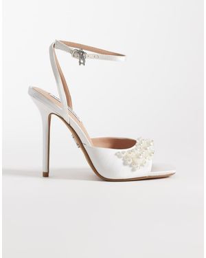 Steve Madden Atheria Heeled Sandal With Pearls - White