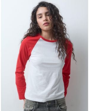 Noisy May Raglan-langarm-t-shirt - Rot