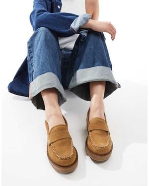 OFF THE HOOK Romford Loafer Leather Slip On Casual Shoes - Blue