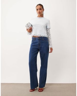 Lioness Top model wide-leg-jeans - Blau