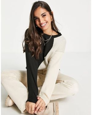 Daisy Street Relaxed Knitted Yin And Yang Sweater - Multicolour