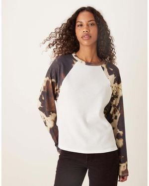 ASOS Raglan Long Sleeve Top - White