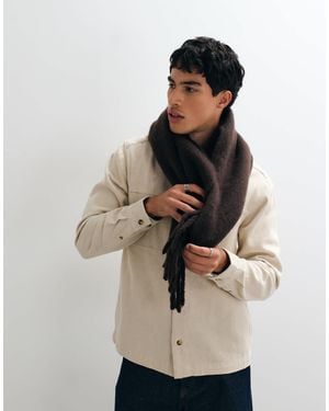 ASOS Woven Brushed Scarf - Brown