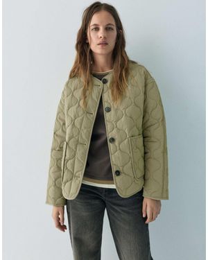 Pull&Bear – leichte, wattierte jacke - Grün