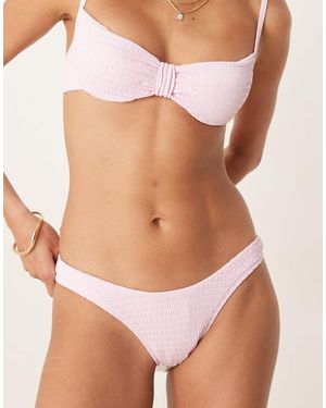 Free Society Slip Bikini Sgambati Testurizzati - Neutro