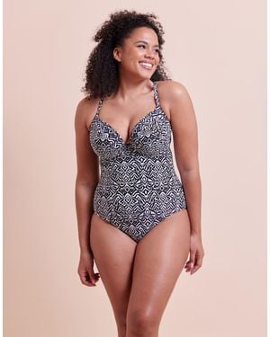 Curvy Kate Wild Horizon Padded Plunge Swimsuit - Black