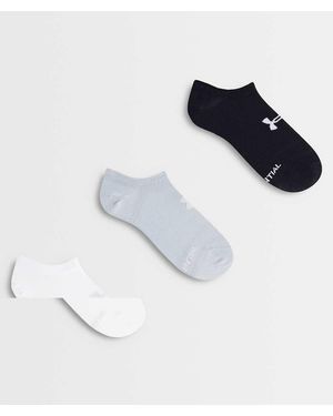 Under Armour Pack De 6 Pares De Calcetines Invisibles Negros Básicos De - Blanco