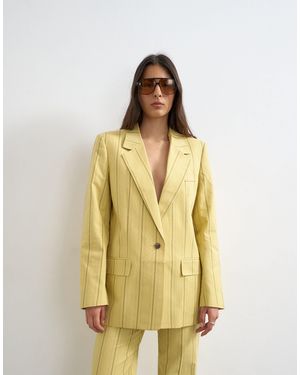 TOPSHOP Co Ord Occasion Stripe Blazer - Metallic