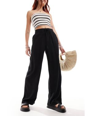 Noisy May Loose Fit Linen Mix Trouser Co-ord - Blue