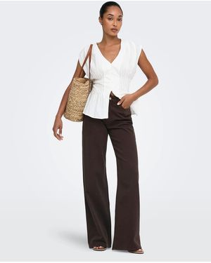 Jdy Jeans Met Wijde Pasvorm - Wit
