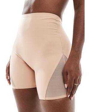 ASOS Contouring Medium Control Low Back Short With Mesh - Natural