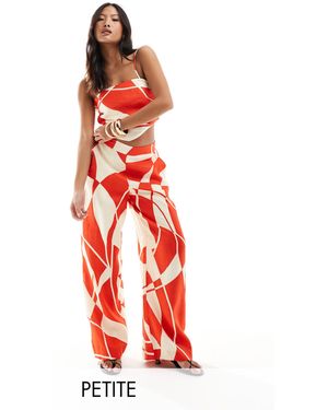Forever New Wide Leg Trouser Co-ord - Red