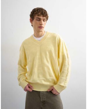 TOPMAN – strukturierter relaxed-fit-strickpullover - Blau