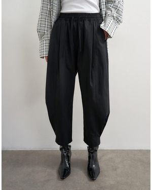 TOPSHOP Ballonhose mit kordelzug im tech-look - Schwarz