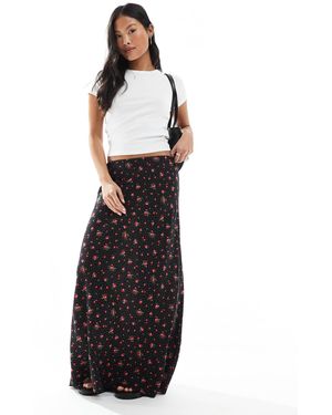 Jupe Midi Miss Selfridge Noire à Fleurs - Taille 8 (petites) - Coupe A - 100% Viscose - État Parfait