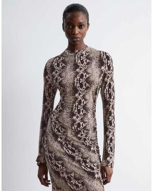 & Other Stories Jersey Long Sleeve Midaxi Dress With Side Ruche Detail - White
