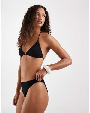 & Other Stories Mix And Match Tie Up Triangle Bikini Top - White