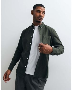 ASOS Camicia Oxford Regular Fit Scuro - Grigio